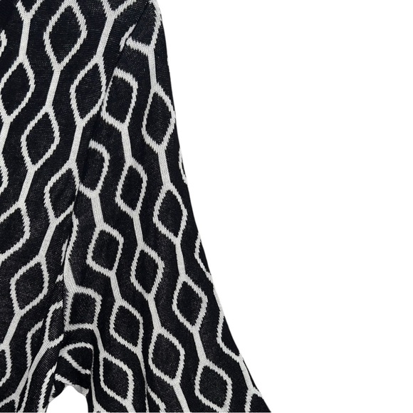 Lane Bryant Cozy Chic Black White Geometric Print Knit Sweater Tunic Dress - Picture 5 of 13